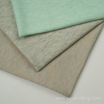 Melange Rayon Polyester Spandex Fleece Fabric